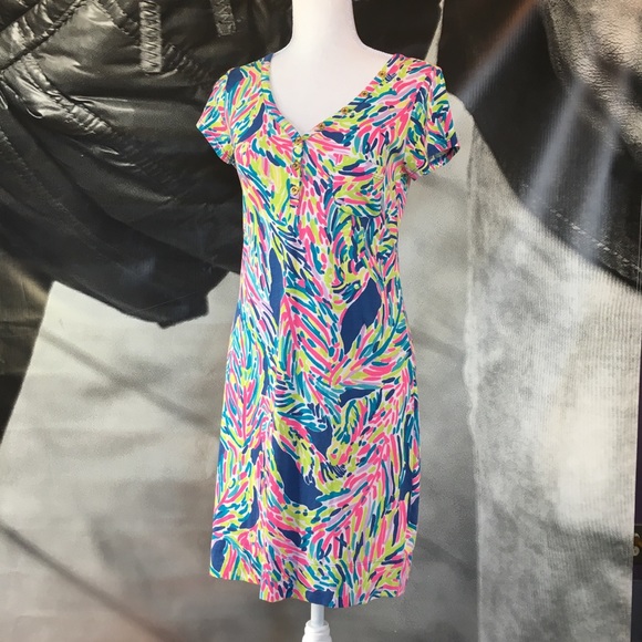 Lilly Pulitzer Multicolor V-Neck Dress - Picture 1 of 8
